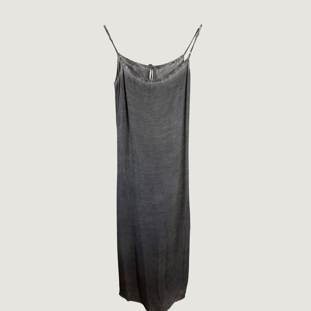 MNG Mango Suit Collection Gray Embroidered Tassel Maxi Dress Womens Medium
